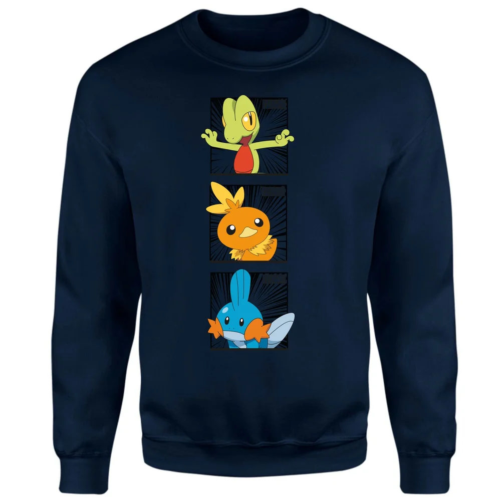 Pokemon Generation 3 Starters Sweatshirt - Navy - S Afbeelding 1