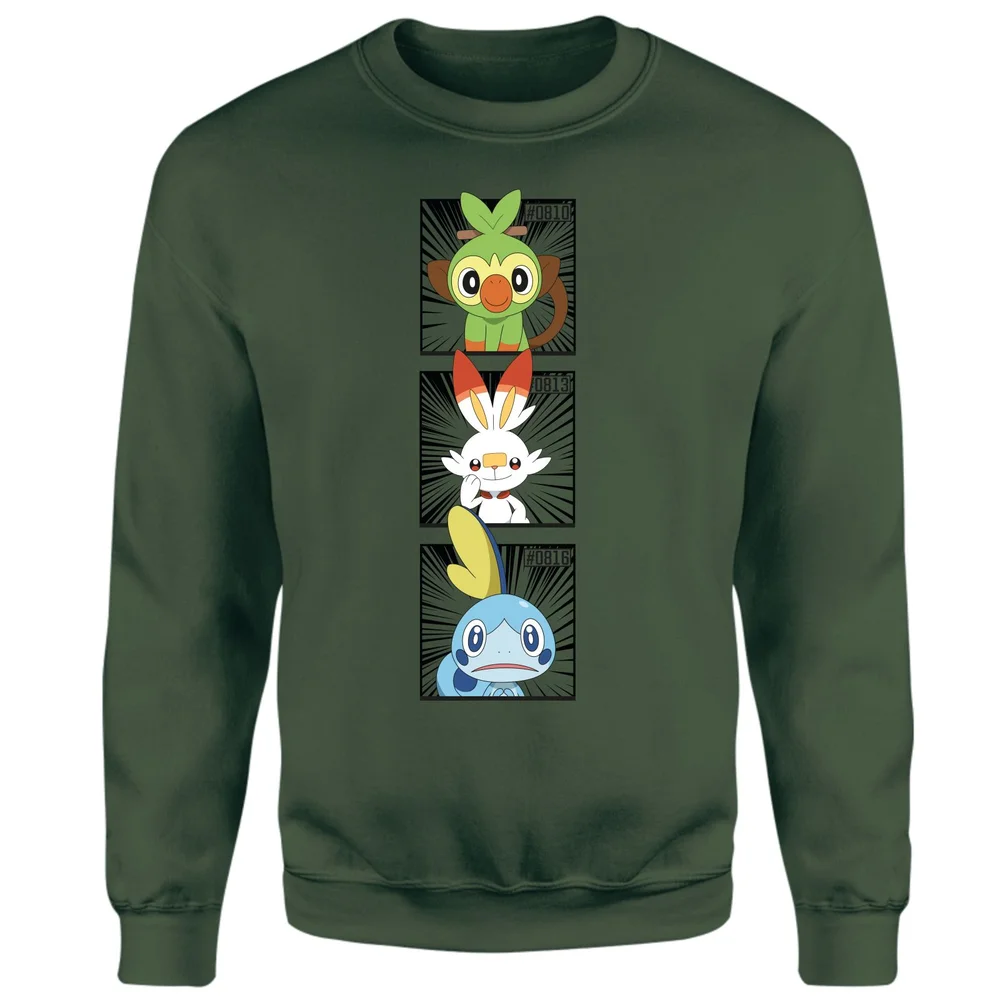 Pokemon Generation 8 Starters Sweatshirt - Green - S Afbeelding 1