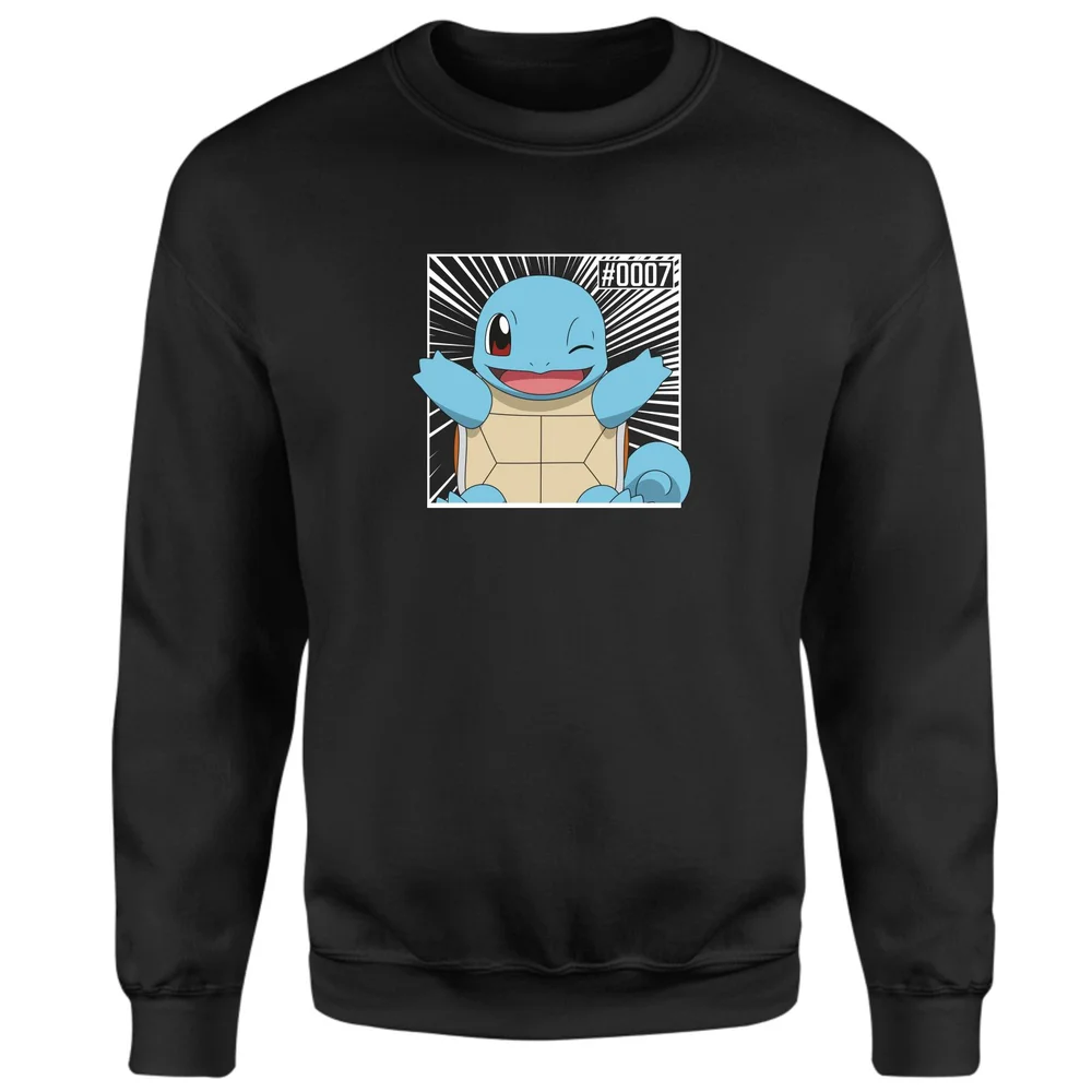 Pokémon Pokédex Squirtle #0007 Sweatshirt - Black - S Afbeelding 1