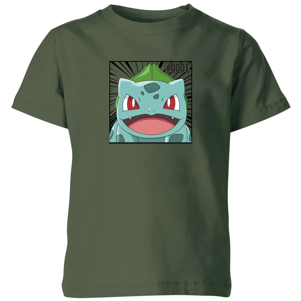 Pokémon Pokédex Bulbasaur #0001 Kids' T-Shirt - Green - 98/104 (3-4 jaar) Afbeelding 1