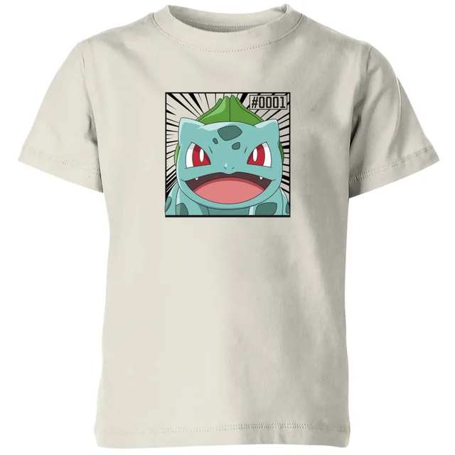 Pokémon Pokédex Bulbasaur #0001 Kids' T-Shirt - Cream