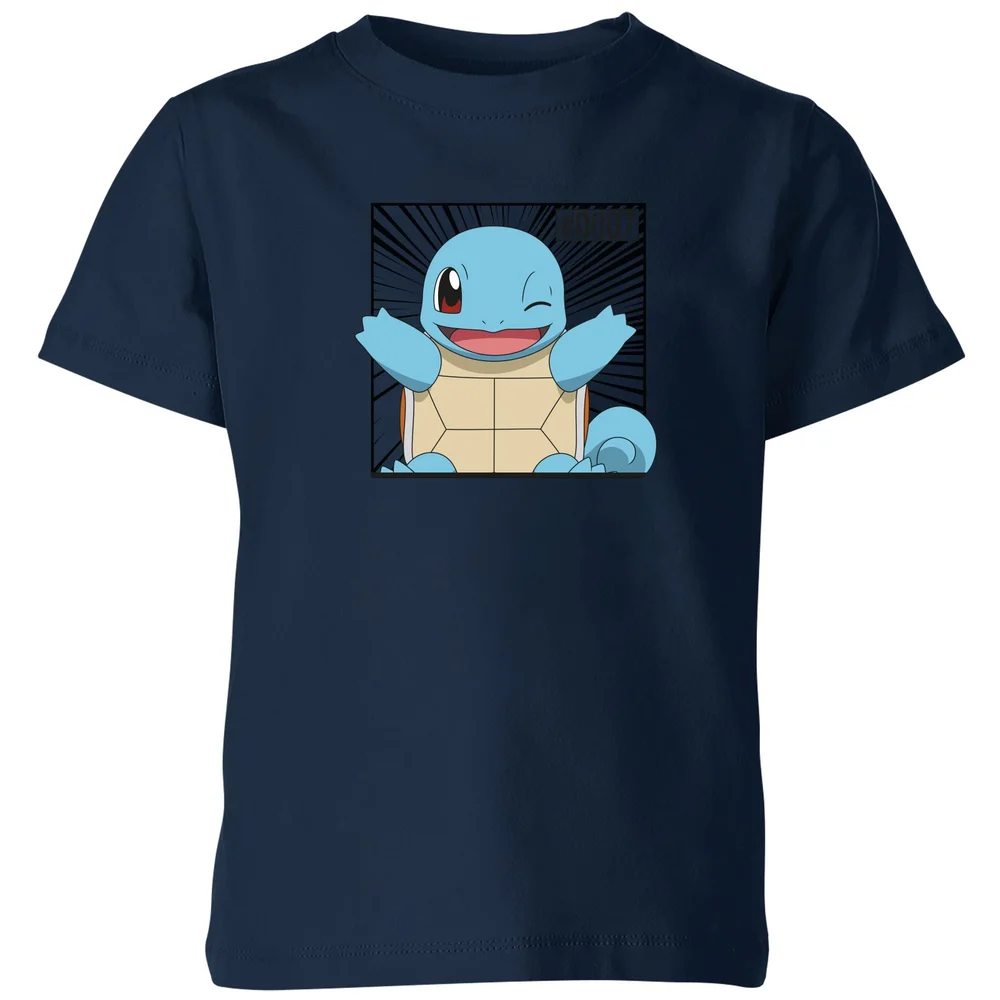 Pokémon Pokédex Squirtle #0007 Kids' T-Shirt - Navy - 98/104 (3-4 jaar) Afbeelding 1
