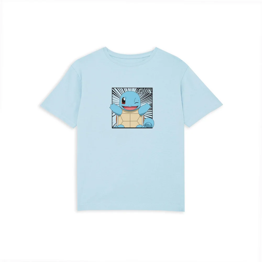 Pokémon Pokédex Squirtle #0007 Kids' T-Shirt - Blue - 98/104 (3-4 jaar) Afbeelding 1