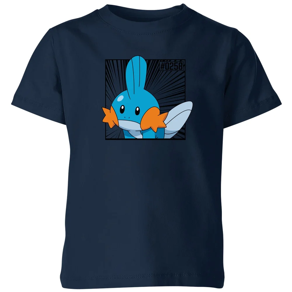 Pokemon Mudkip Kids' T-Shirt - Navy - 98/104 (3-4 jaar) Afbeelding 1