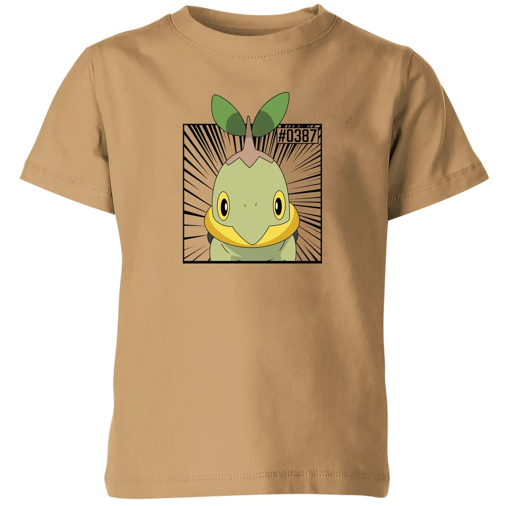 Pokemon Turtwig Kids' T-Shirt - Tan - 98/104 (3-4 jaar) Afbeelding 1