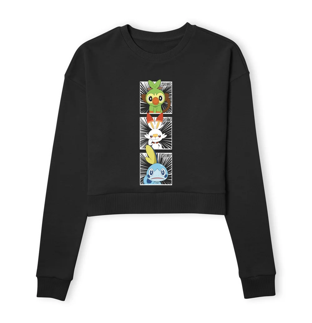 Pokemon Generation 8 Intro Women's Cropped Sweatshirt - Black - XS Afbeelding 1
