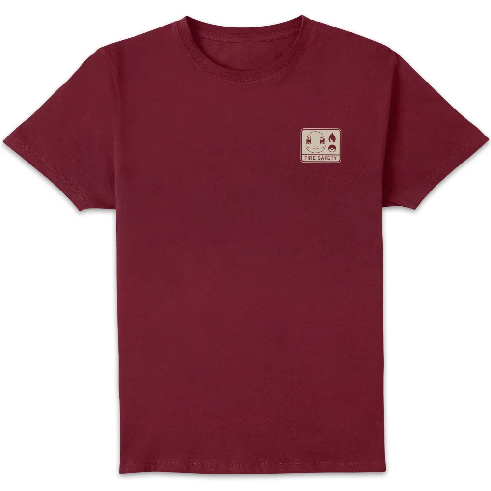 Pokémon Woodland Fire Safety Unisex T-Shirt - Burgundy - S Afbeelding 1