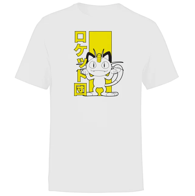 Akedo X Pokémon Team Rocket Meowth Heren-T-shirt - Wit