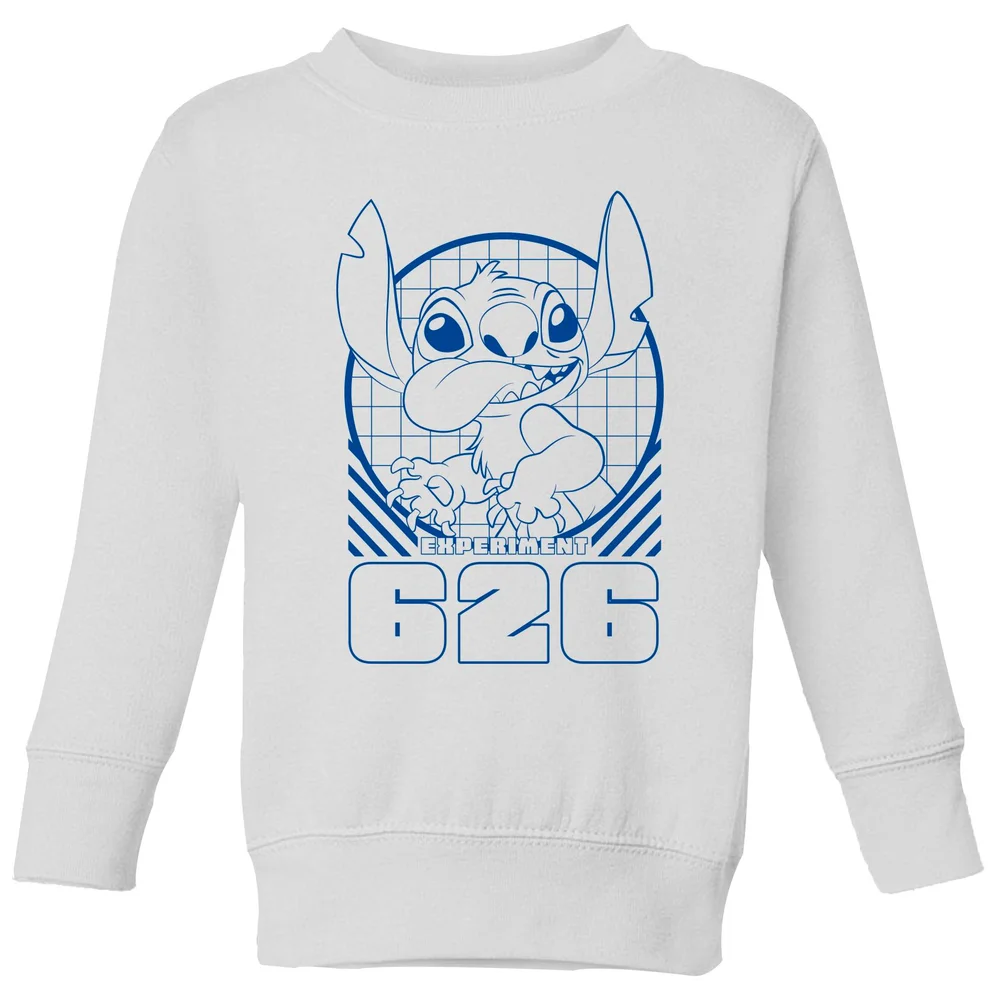 Lilo And Stitch Warning Experiment 626 Kids' Sweatshirt - White - 110/116 (5-6 jaar) Afbeelding 1