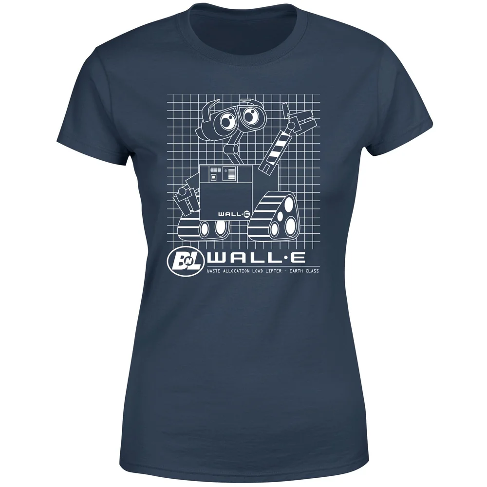 Wall-E Schematic Women's T-Shirt - Navy - XS Afbeelding 1