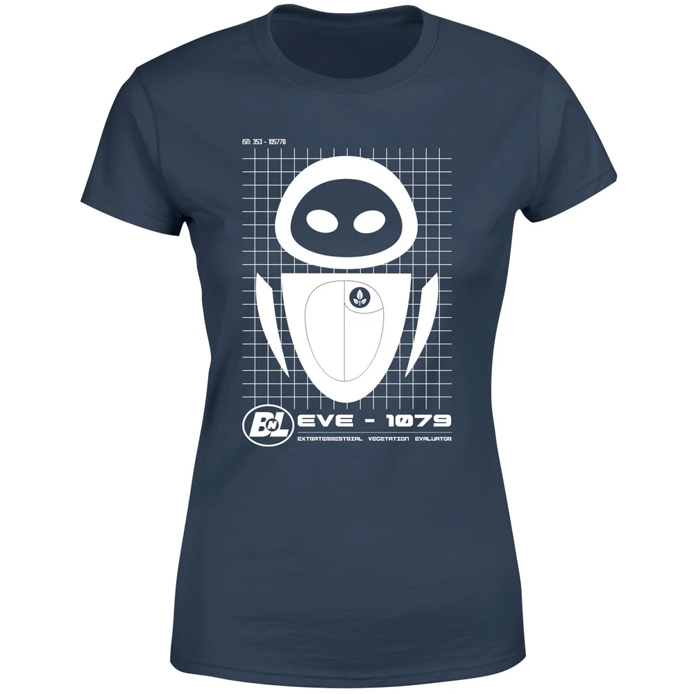 Wall-E Eve Schematic Women's T-Shirt - Navy - XS Afbeelding 1