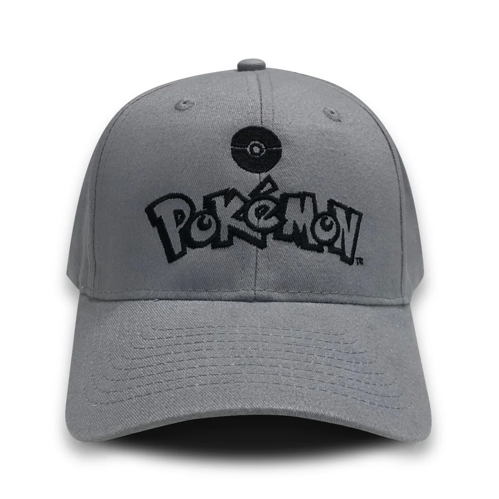 Pokemon Logo Embroidered Cap - Grey Afbeelding 1