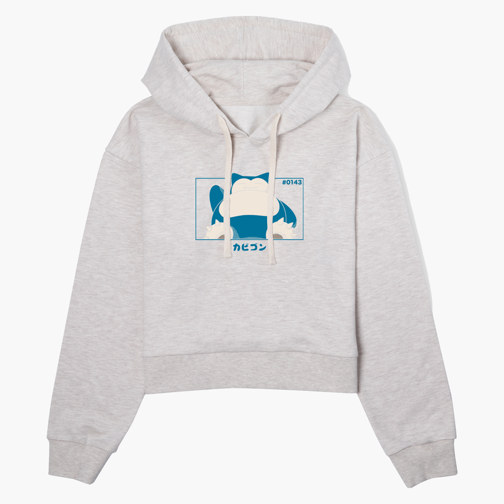 Pokémon Snorlax Women's Cropped Hoodie - Ecru Marl - XS Afbeelding 1