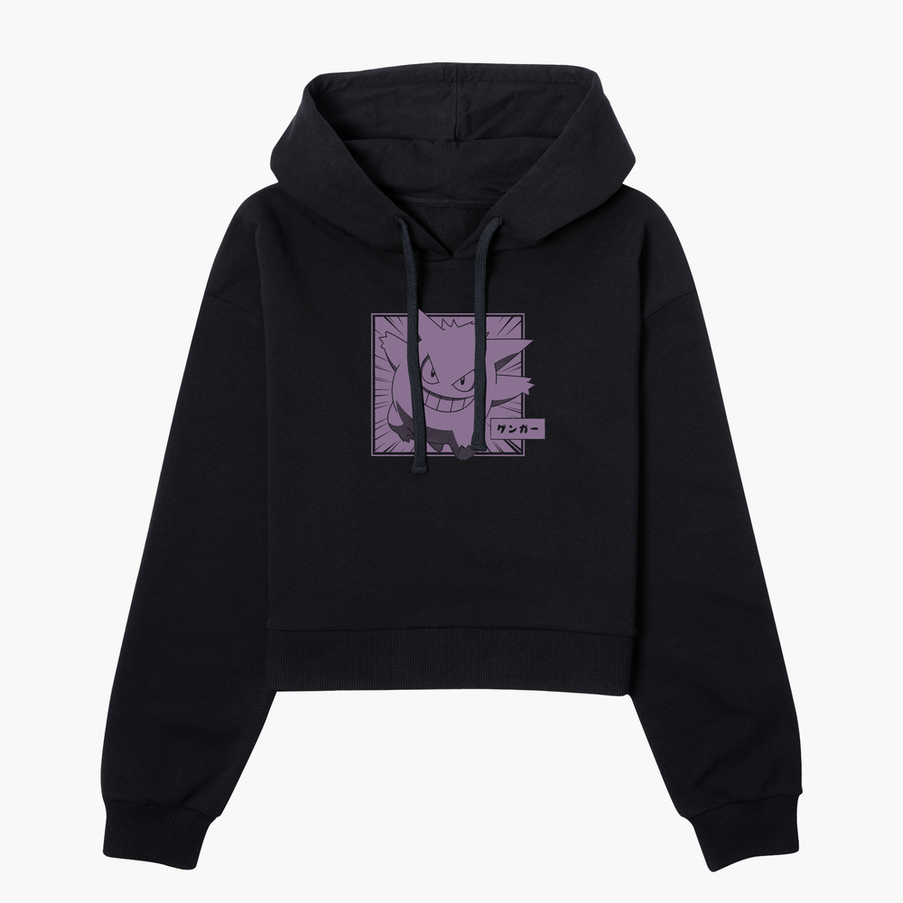 Pokémon Gengar Women's Cropped Hoodie - Black - XS Afbeelding 1