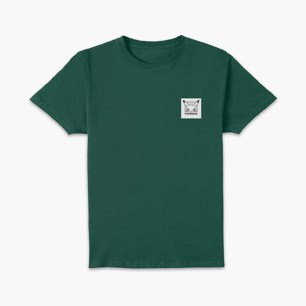 Pokémon Pikachu Patch Unisex T-Shirt - Green - S Afbeelding 1