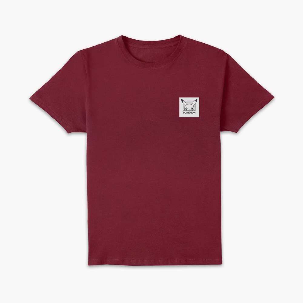 Pokémon Pikachu Patch Unisex T-Shirt - Burgundy - S Afbeelding 1