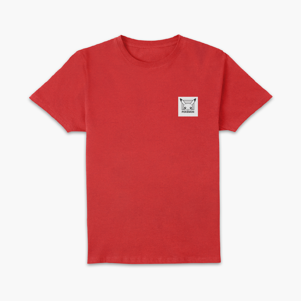 Pokémon Pikachu Patch Unisex T-Shirt - Red - S Afbeelding 1