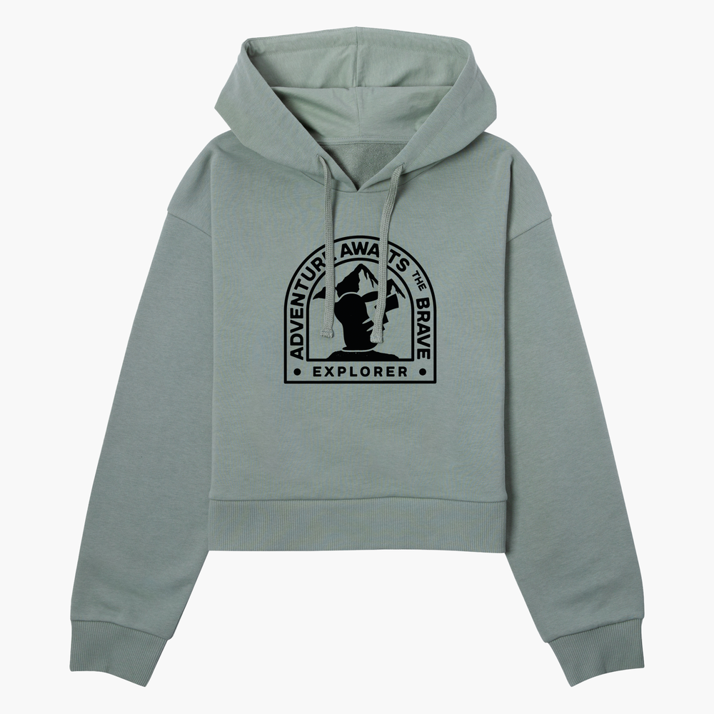 Pokémon Adventure Awaits Women's Cropped Hoodie - Khaki - XS Afbeelding 1