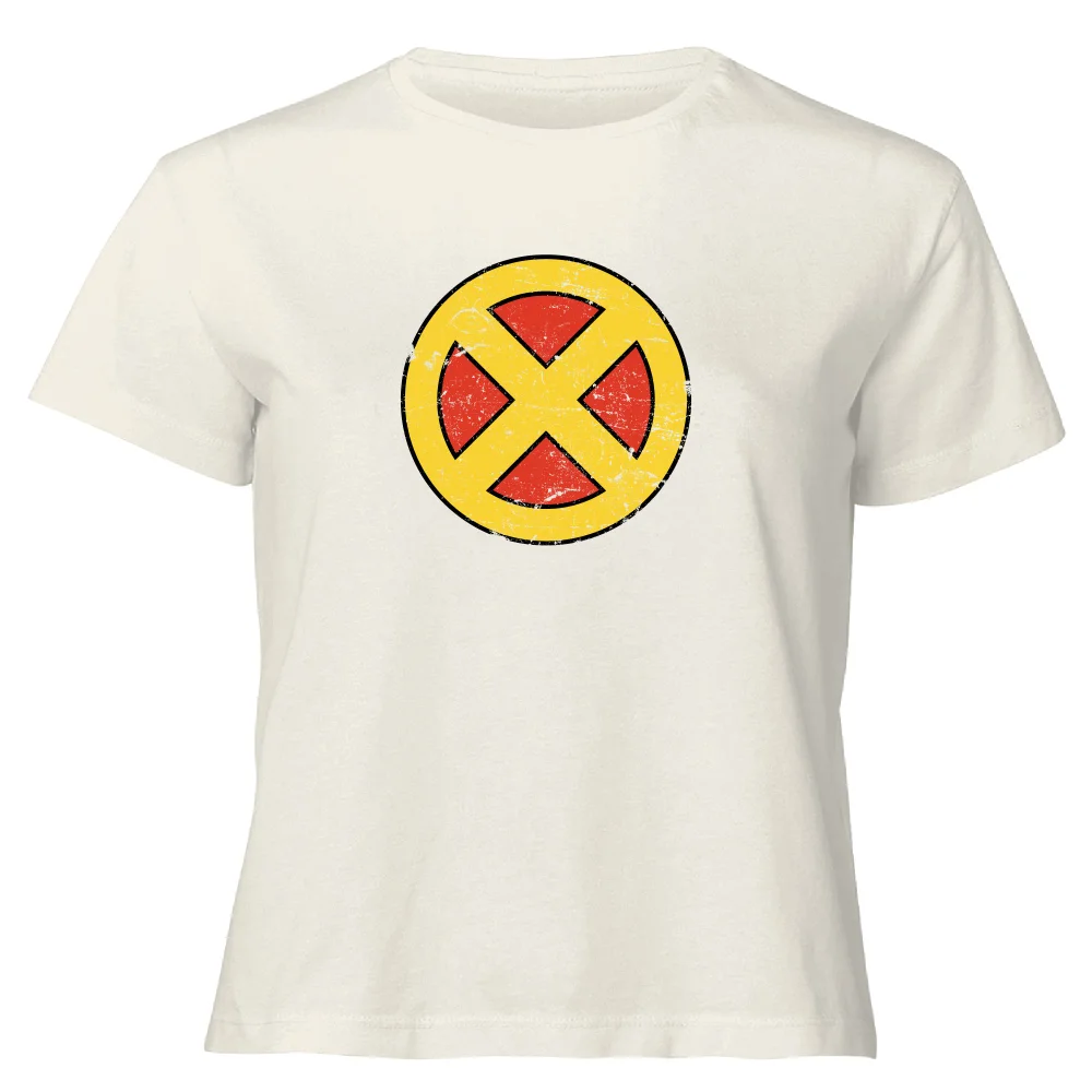 X-Men Emblem Women's Cropped T-Shirt - Cream - XS Afbeelding 1