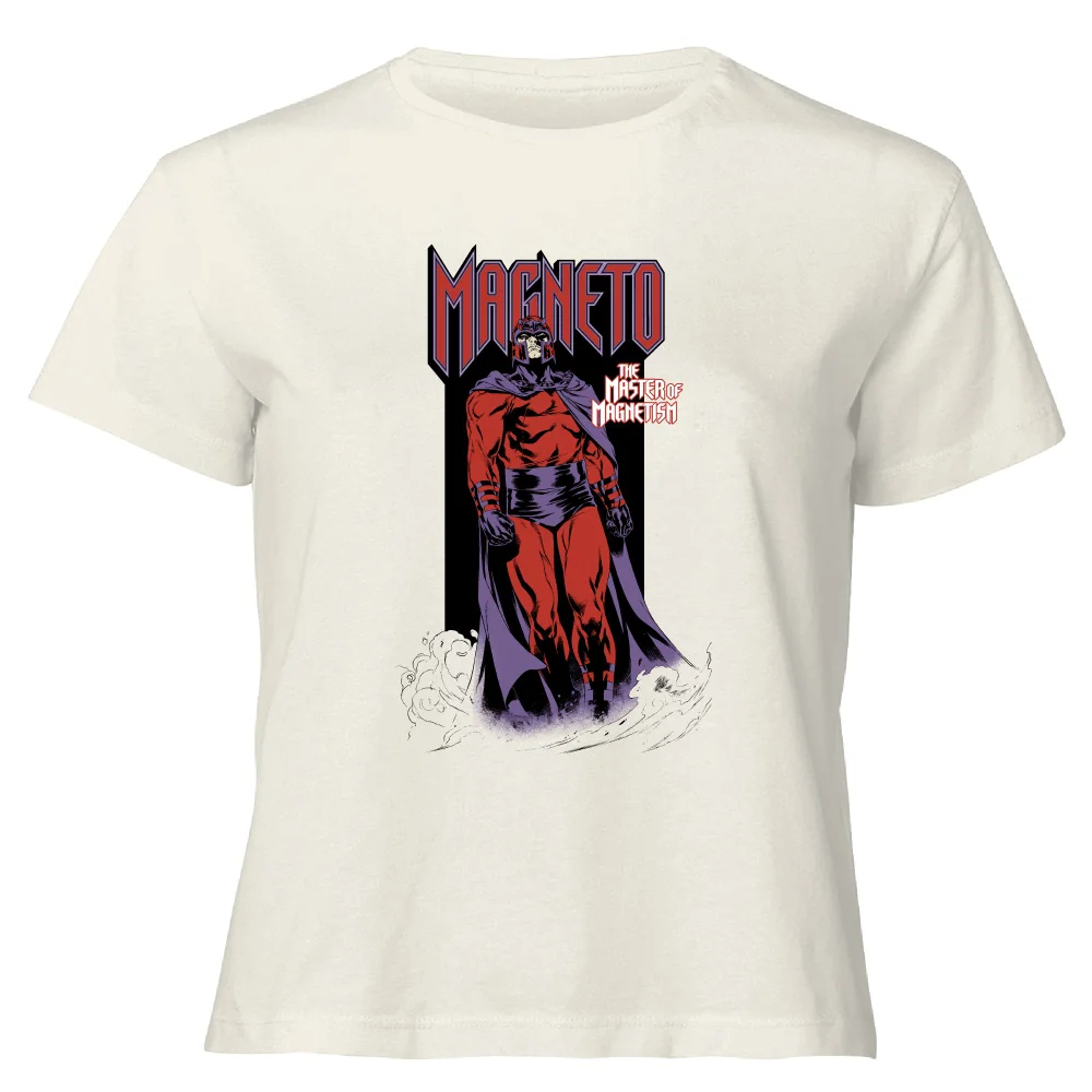 X-Men Magneto Master Of Magnetism Women's Cropped T-Shirt - Cream - XS Afbeelding 1