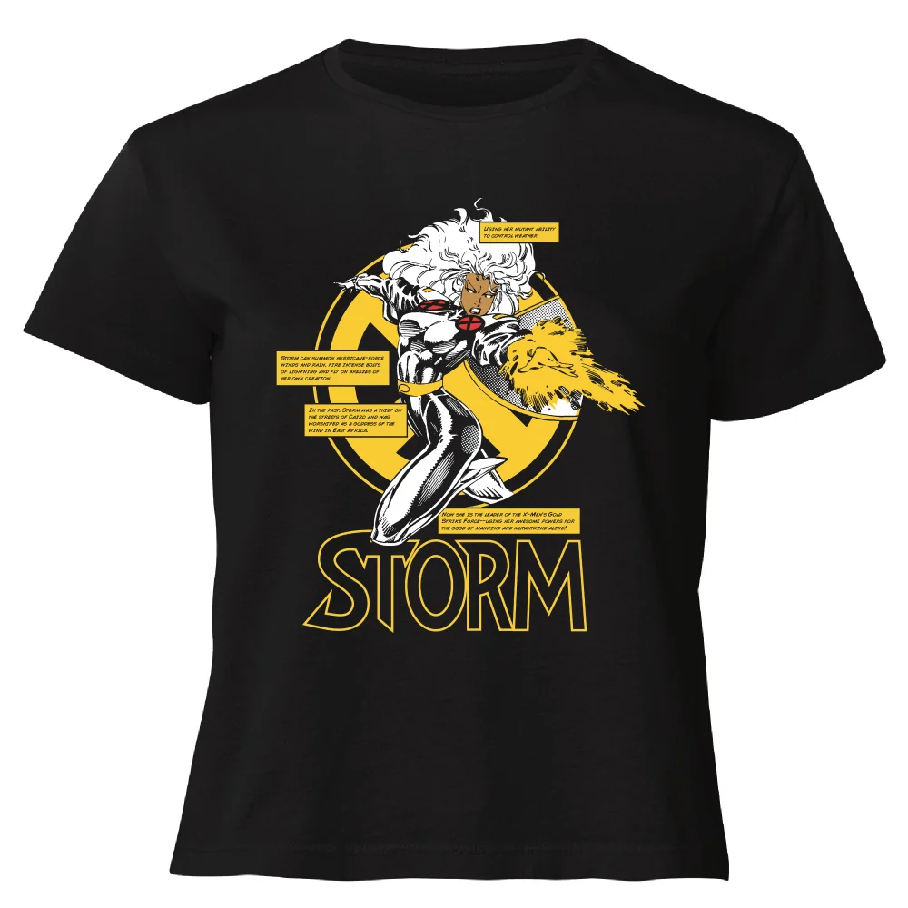 X-Men Storm Bio Women's Cropped T-Shirt - Black - XS Afbeelding 1