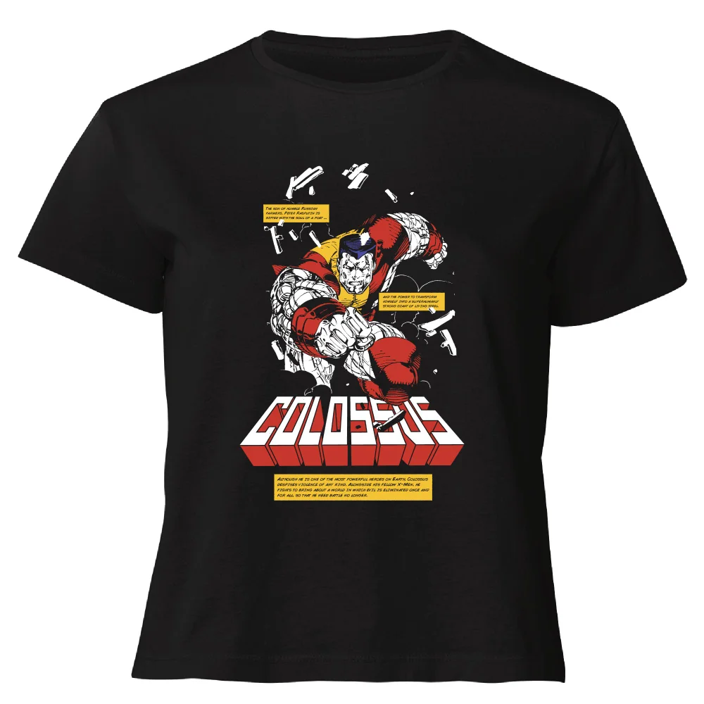 X-Men Colossus Bio Women's Cropped T-Shirt - Black - XS Afbeelding 1
