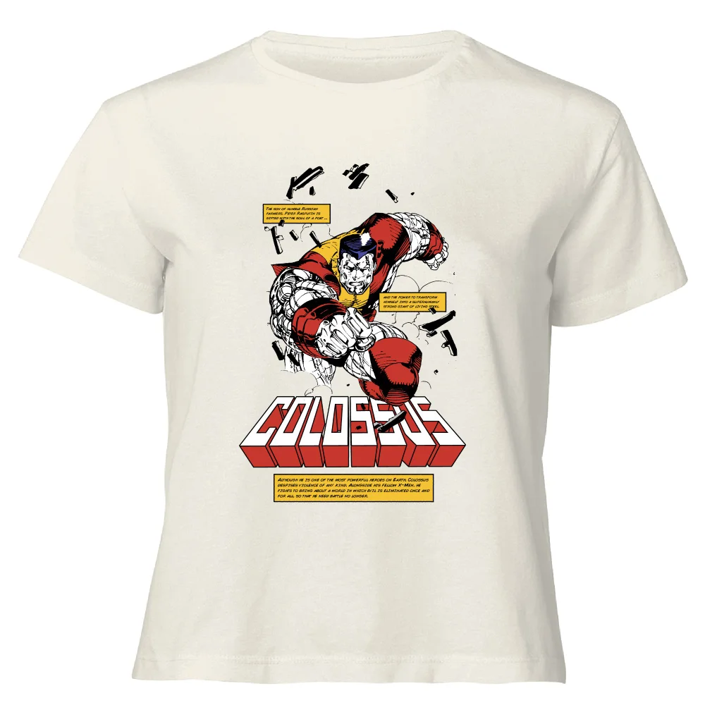 X-Men Colossus Bio Women's Cropped T-Shirt - Cream - XS Afbeelding 1