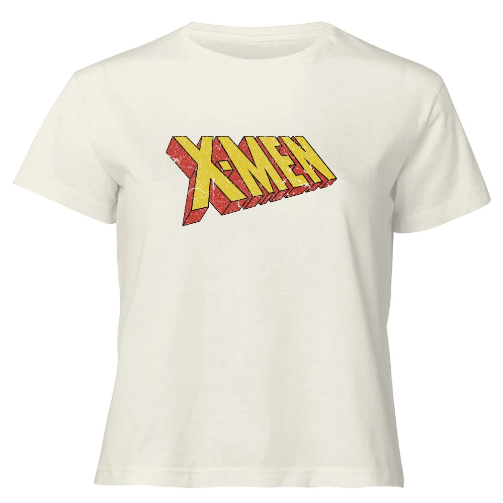 X-Men Retro Logo Women's Cropped T-Shirt - Cream - XS Afbeelding 1