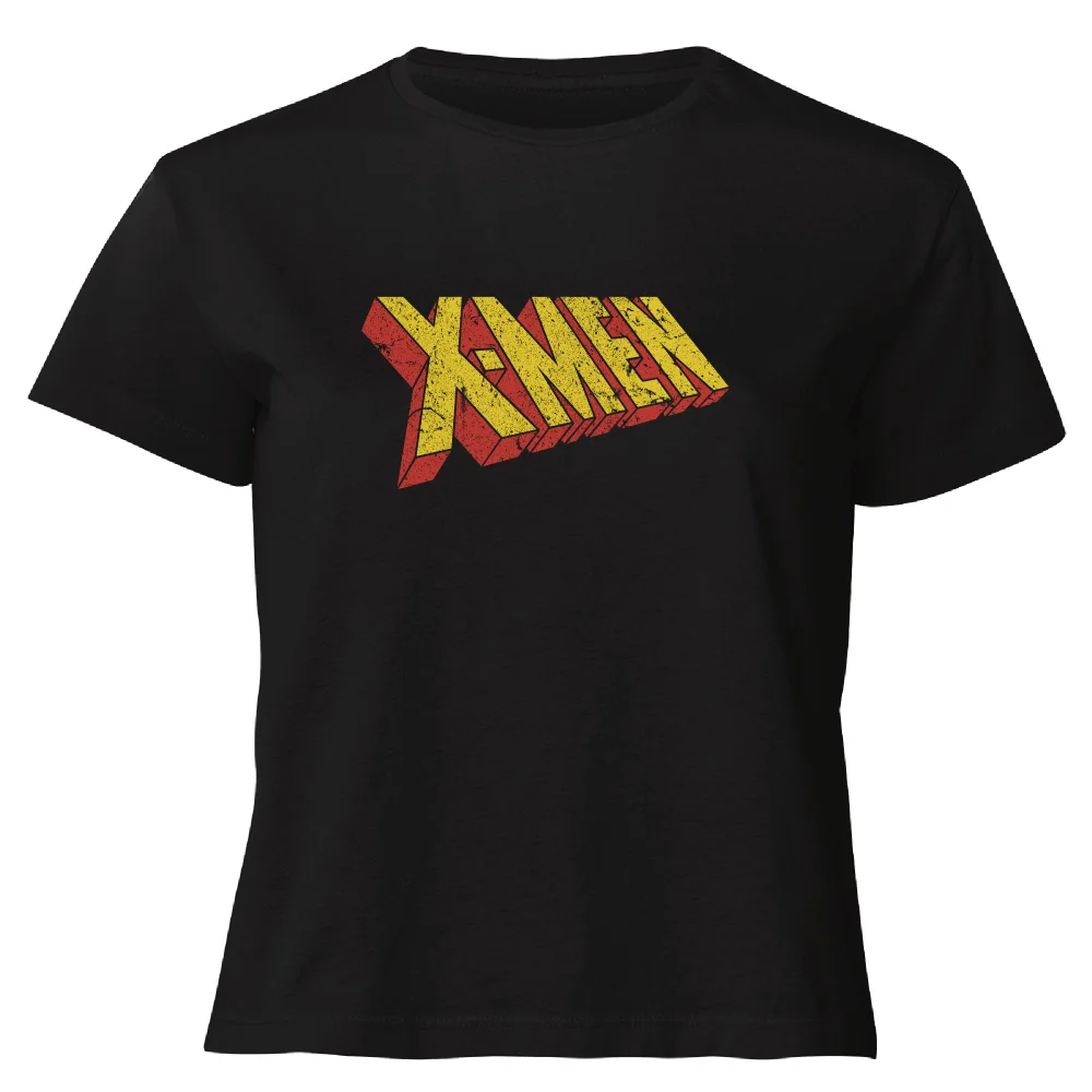 X-Men Retro Logo Women's Cropped T-Shirt - Black - XS Afbeelding 1