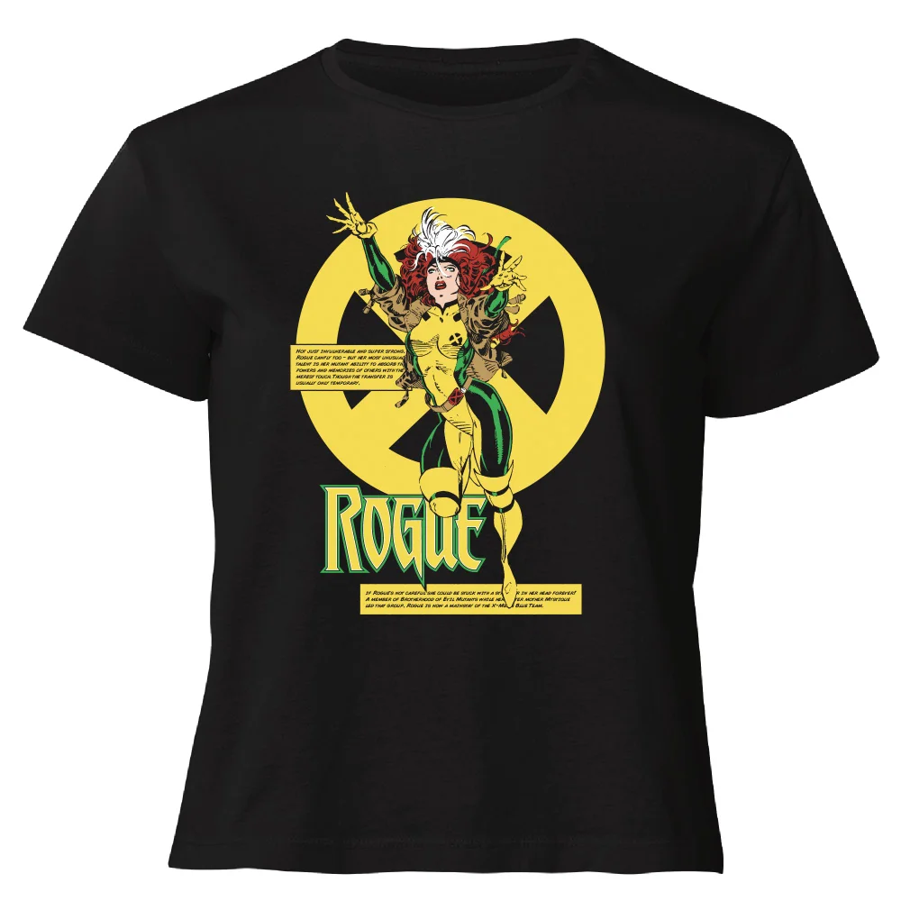 X-Men Rogue Bio Drk Women's Cropped T-Shirt - Black - XS Afbeelding 1