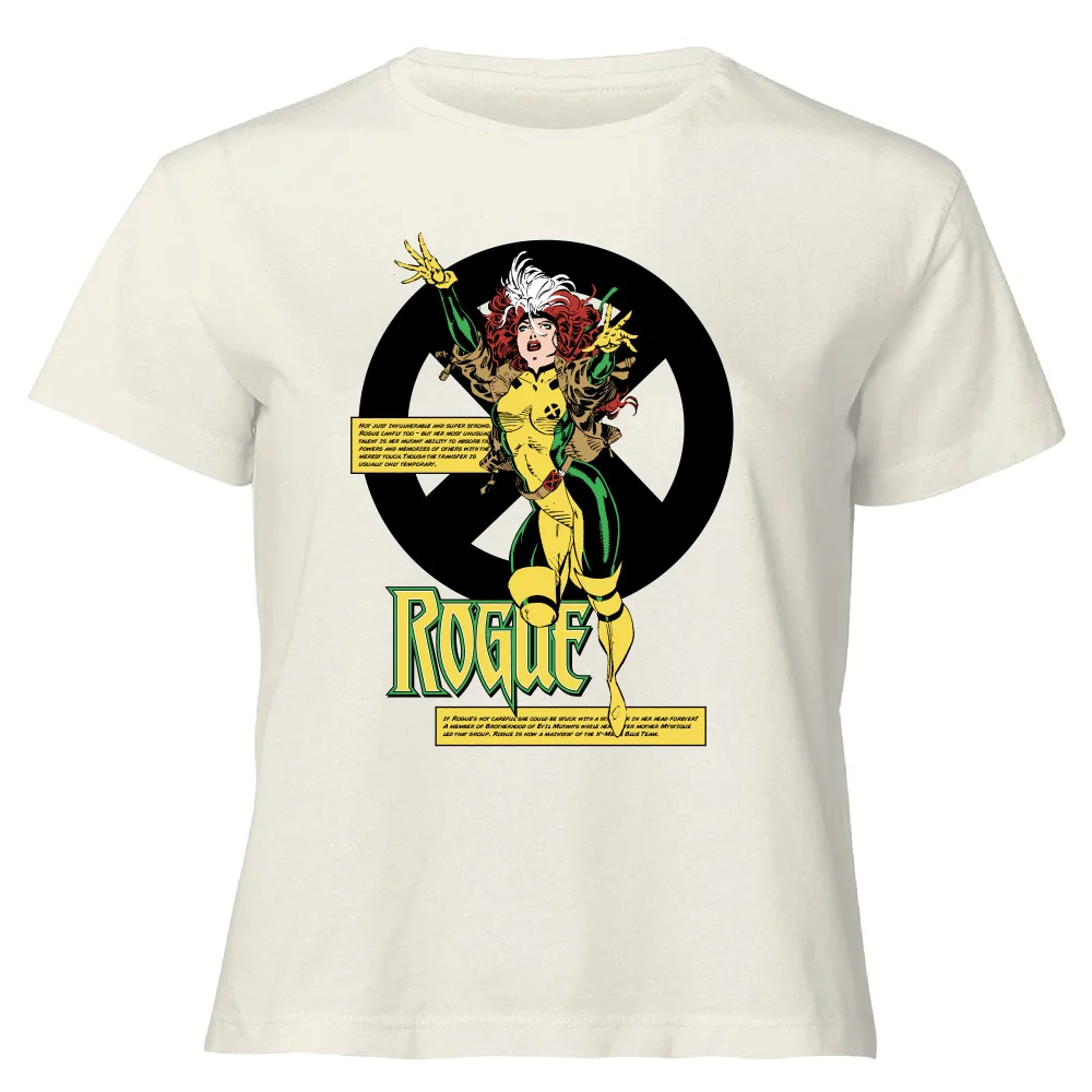 X-Men Rogue Bio Women's Cropped T-Shirt - Cream - XS Afbeelding 1