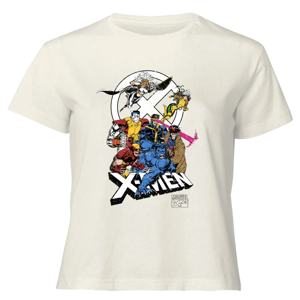 X-Men Super Team Women's Cropped T-Shirt - Cream - XS Afbeelding 1