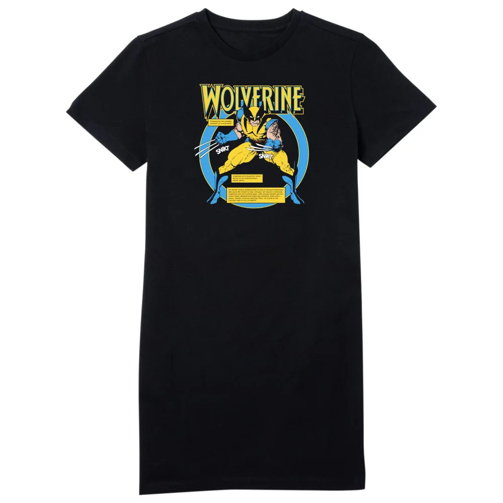 X-Men Wolverine Bio Women's T-Shirt Dress - Black - L Afbeelding 1