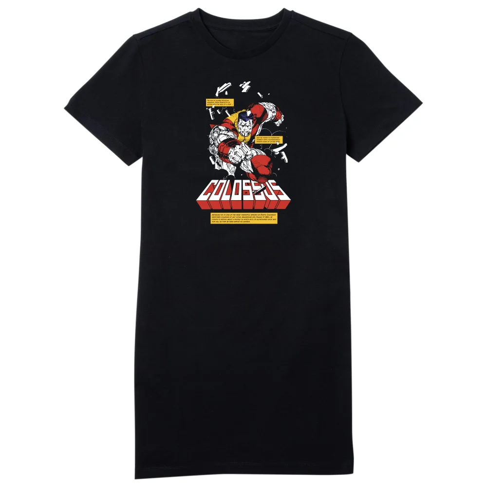 X-Men Colossus Bio Women's T-Shirt Dress - Black - L Afbeelding 1