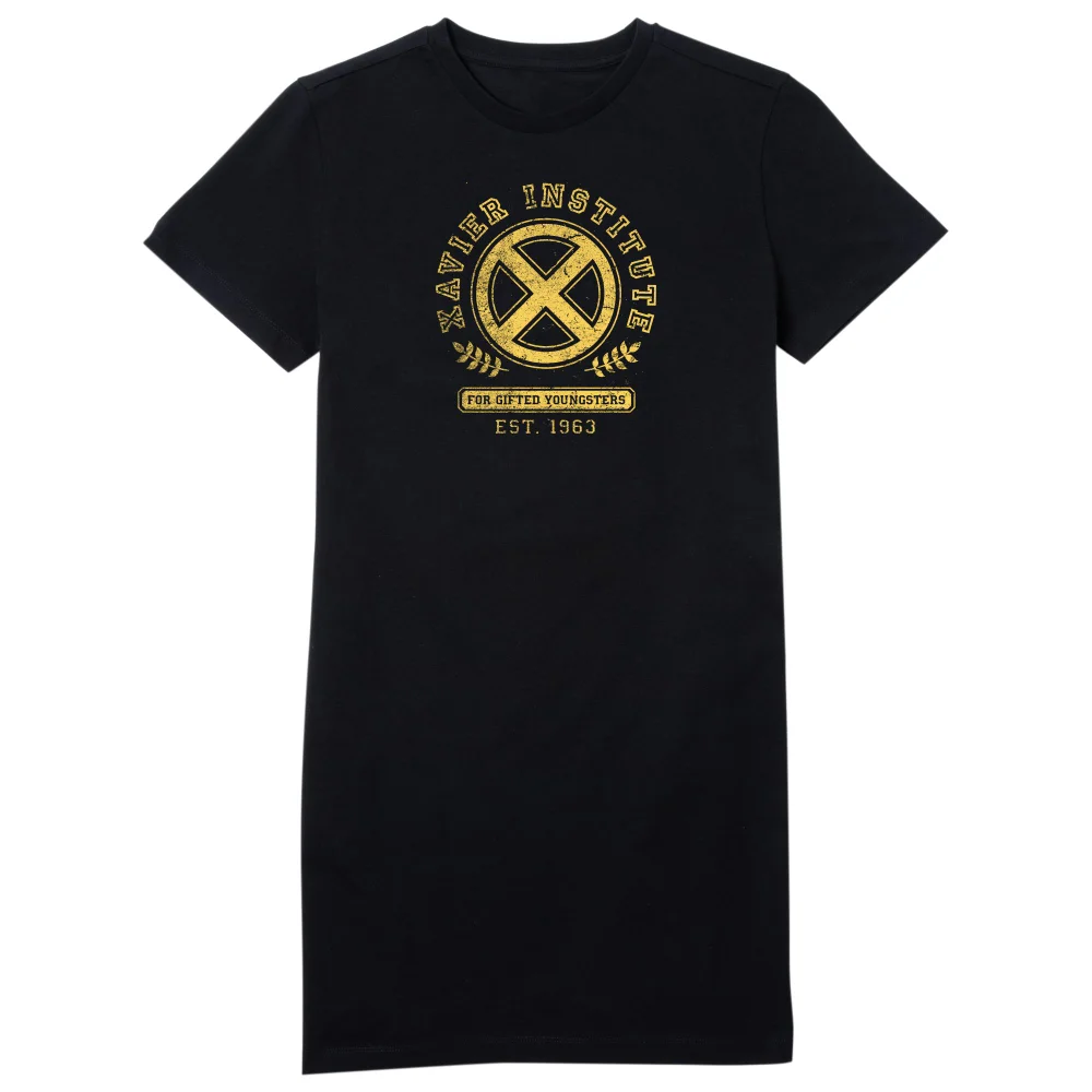 X-Men Xavier Institute For Gifted Youngsters Drk Women's T-Shirt Dress - Black - L Afbeelding 1