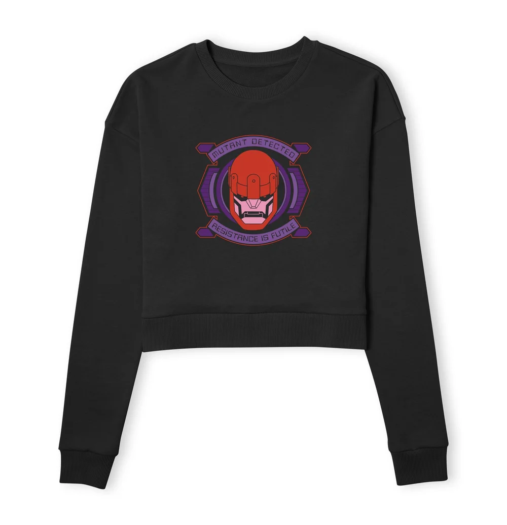 X-Men Sentinel Attack Women's Cropped Sweatshirt - Black - XS Afbeelding 1