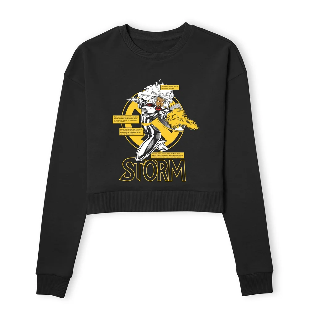 X-Men Storm Bio Women's Cropped Sweatshirt - Black - XS Afbeelding 1