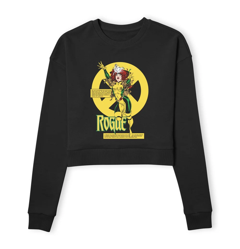 X-Men Rogue Bio Drk Women's Cropped Sweatshirt - Black - XS Afbeelding 1