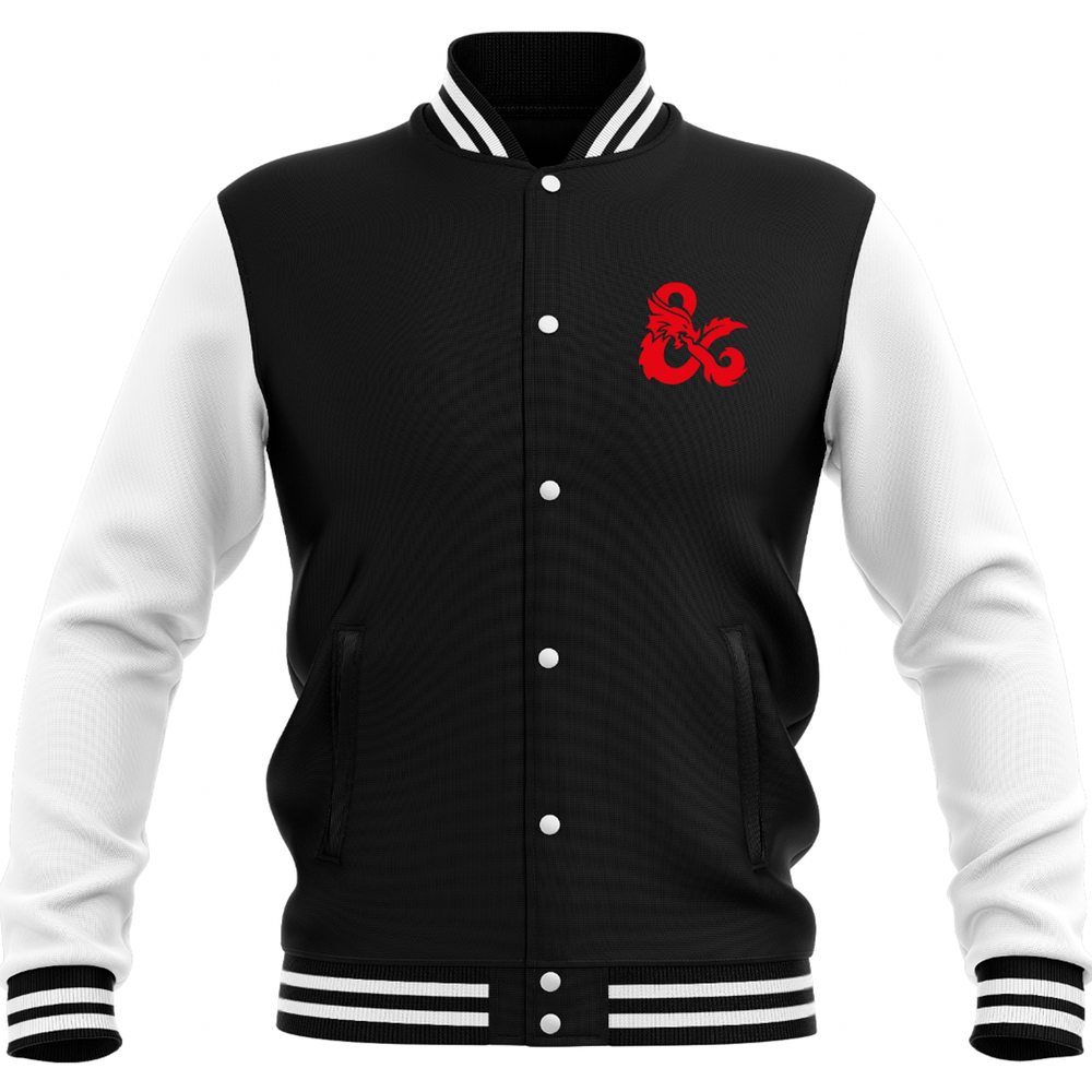 Dungeons & Dragons Black Dragon Varsity Jacket - Black/White - S Afbeelding 1