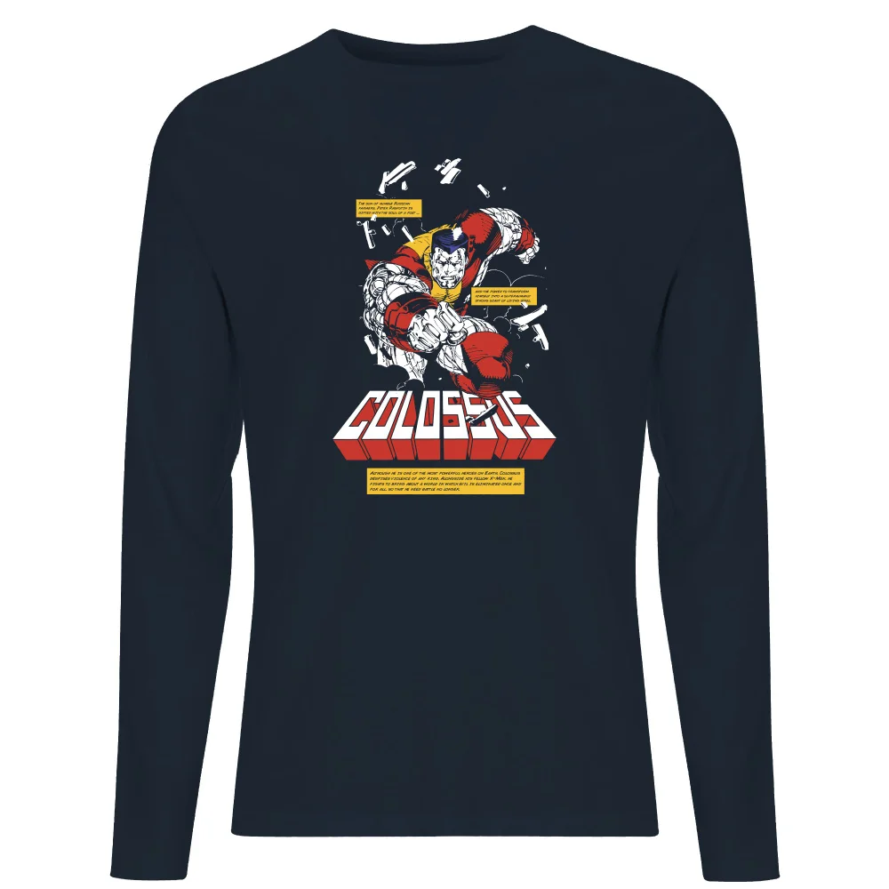 X-Men Colossus Bio Long Sleeve T-Shirt - Navy - S Afbeelding 1