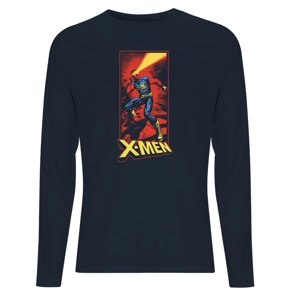 X-Men Cyclops Energy Beam Long Sleeve T-Shirt - Navy - S Afbeelding 1