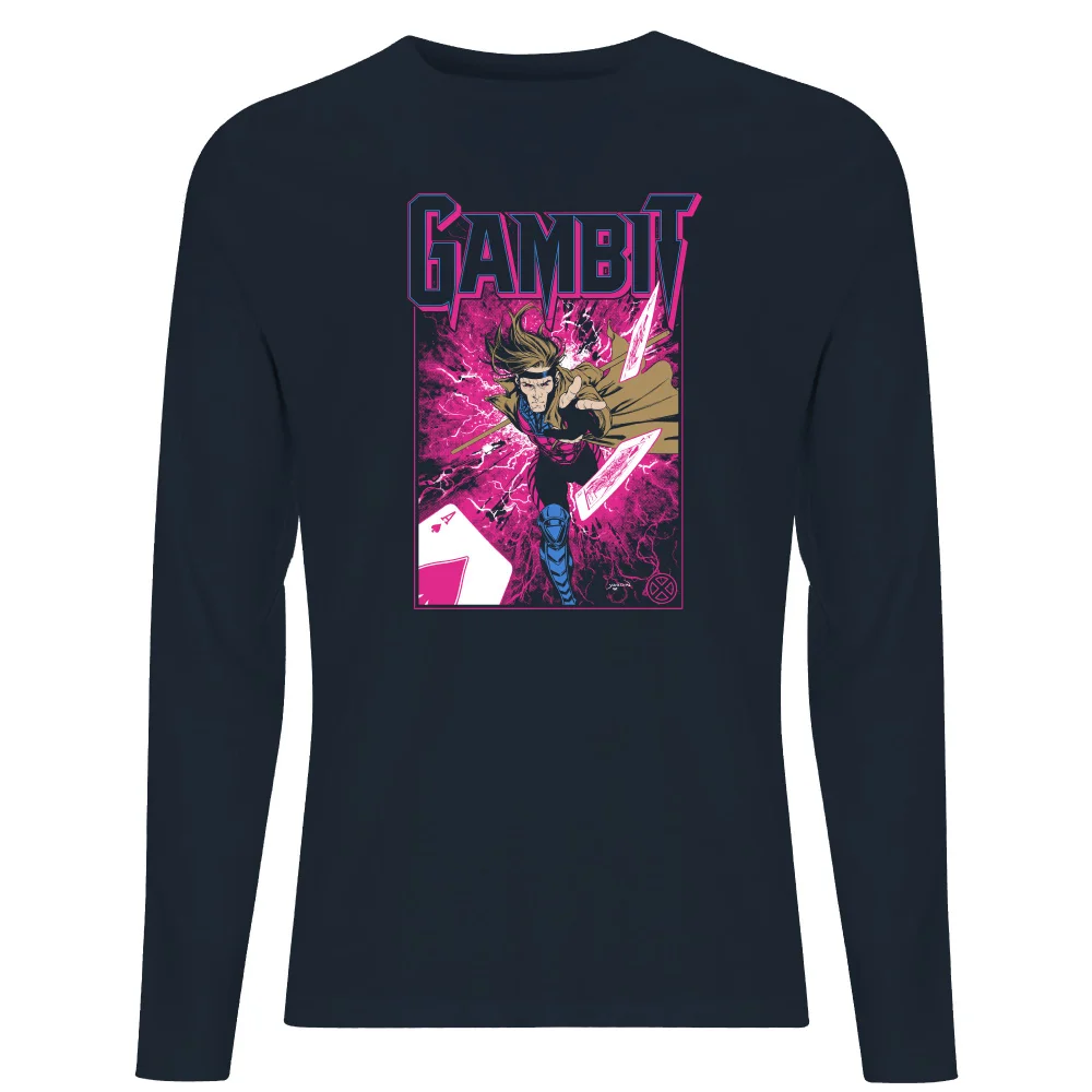 X-Men Gambit Long Sleeve T-Shirt - Navy - S Afbeelding 1