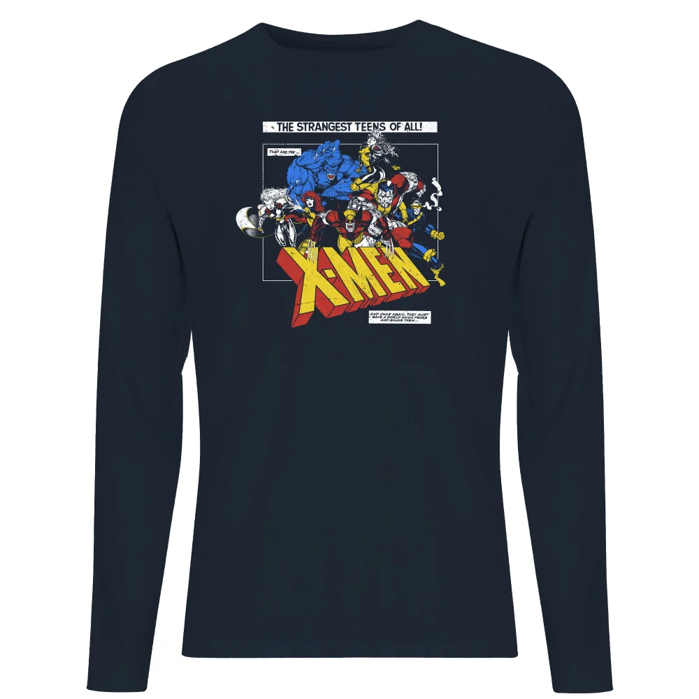 X-Men Retro Team Up Long Sleeve T-Shirt - Navy - S Afbeelding 1