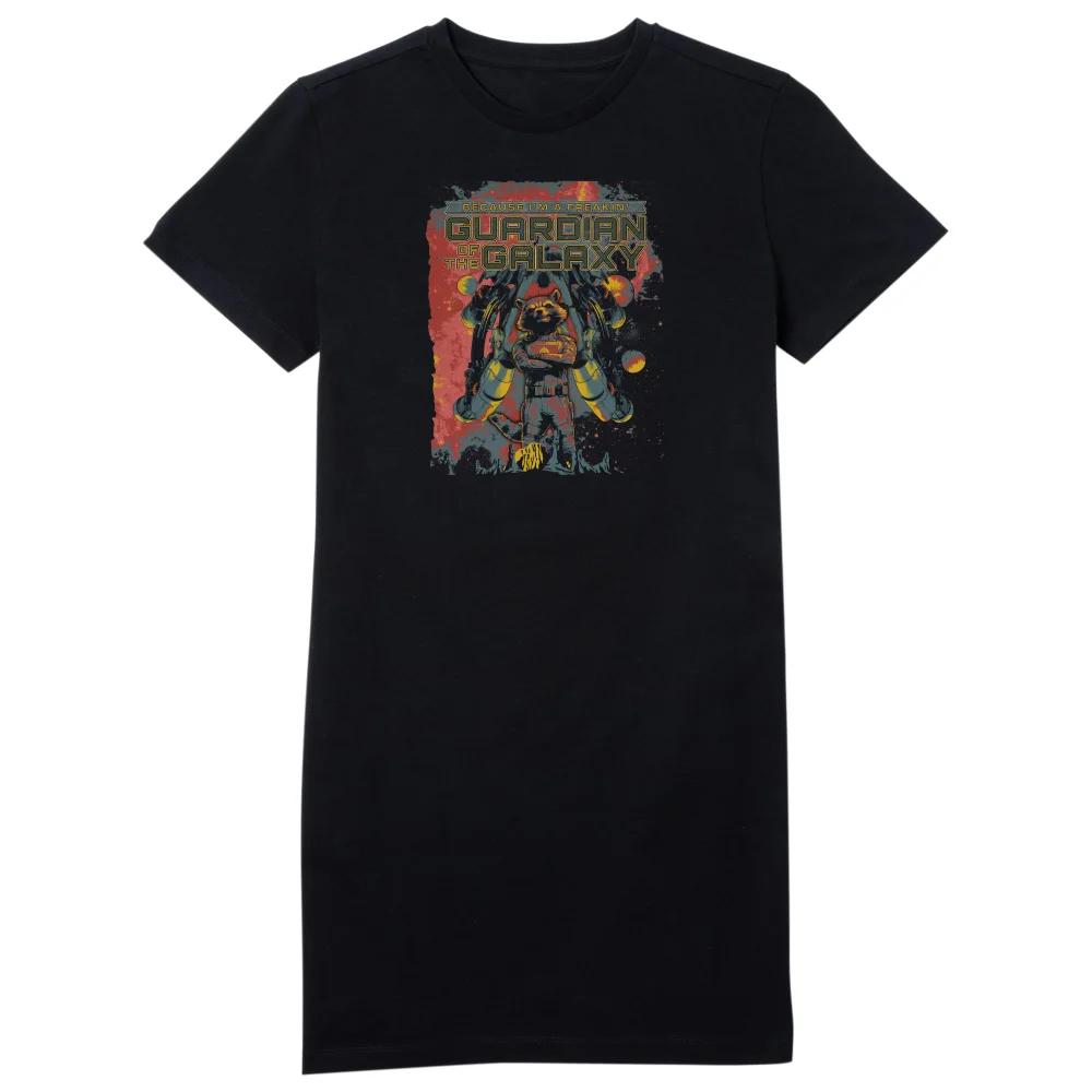 Guardians of the Galaxy I'm A Freakin' Guardian Of The Galaxy Women's T-Shirt Dress - Black - L Afbeelding 1