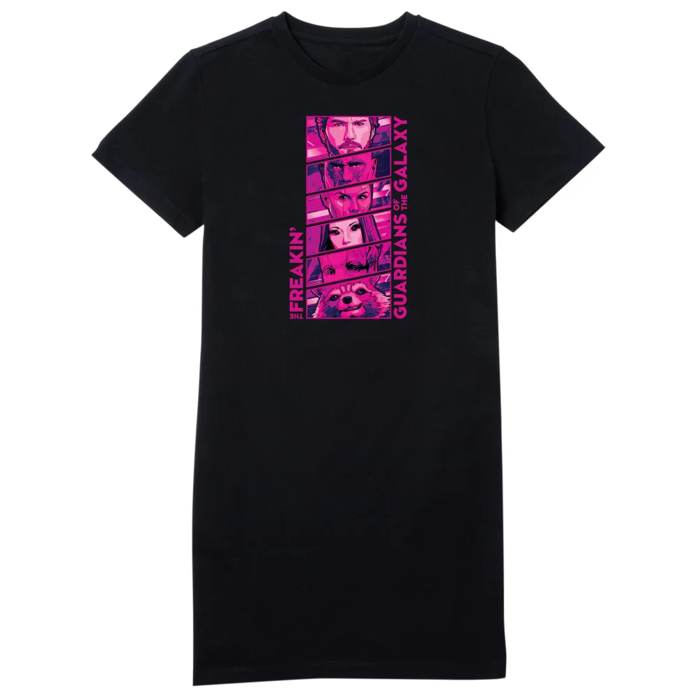 Guardians of the Galaxy Faces Women's T-Shirt Dress - Black - L Afbeelding 1