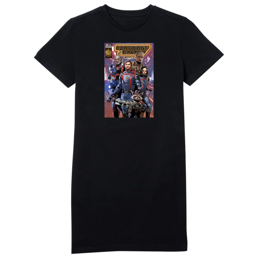 Guardians of the Galaxy Photo Comic Cover Women's T-Shirt Dress - Black - L Afbeelding 1