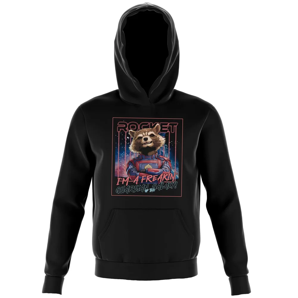 Guardians of the Galaxy Glowing Rocket Raccoon Kids' Hoodie - Black - 98/104 (3-4 jaar) Afbeelding 1