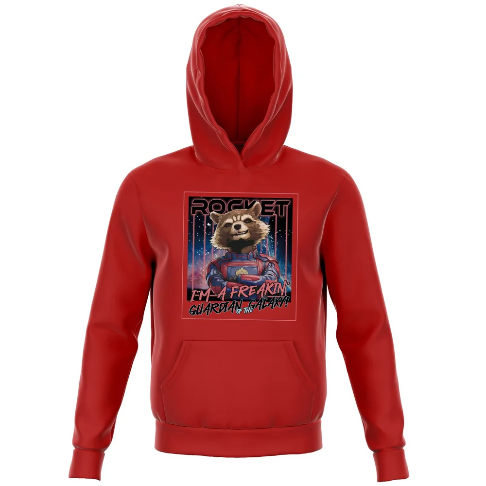 Guardians of the Galaxy Glowing Rocket Raccoon Kids' Hoodie - Red - 98/104 (3-4 jaar) Afbeelding 1