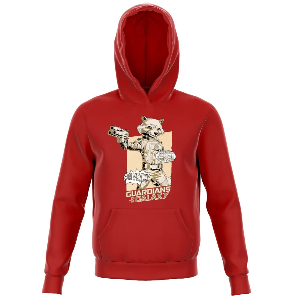 Guardians of the Galaxy Rocket Raccoon Oh Yeah! Kids' Hoodie - Red - 98/104 (3-4 jaar) Afbeelding 1