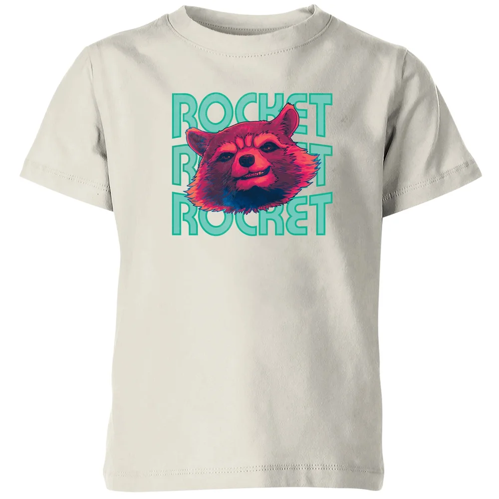Guardians of the Galaxy Rocket Repeat Kids' T-Shirt - Cream - 98/104 (3-4 jaar) Afbeelding 1